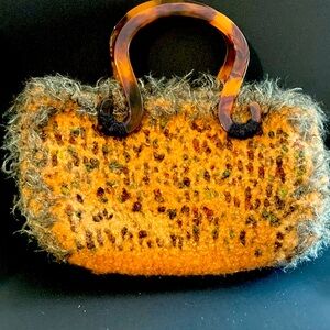 Handcrafted Orange Boho Crochet Purse: Unique, Charming, One-of-a-Kind Bag